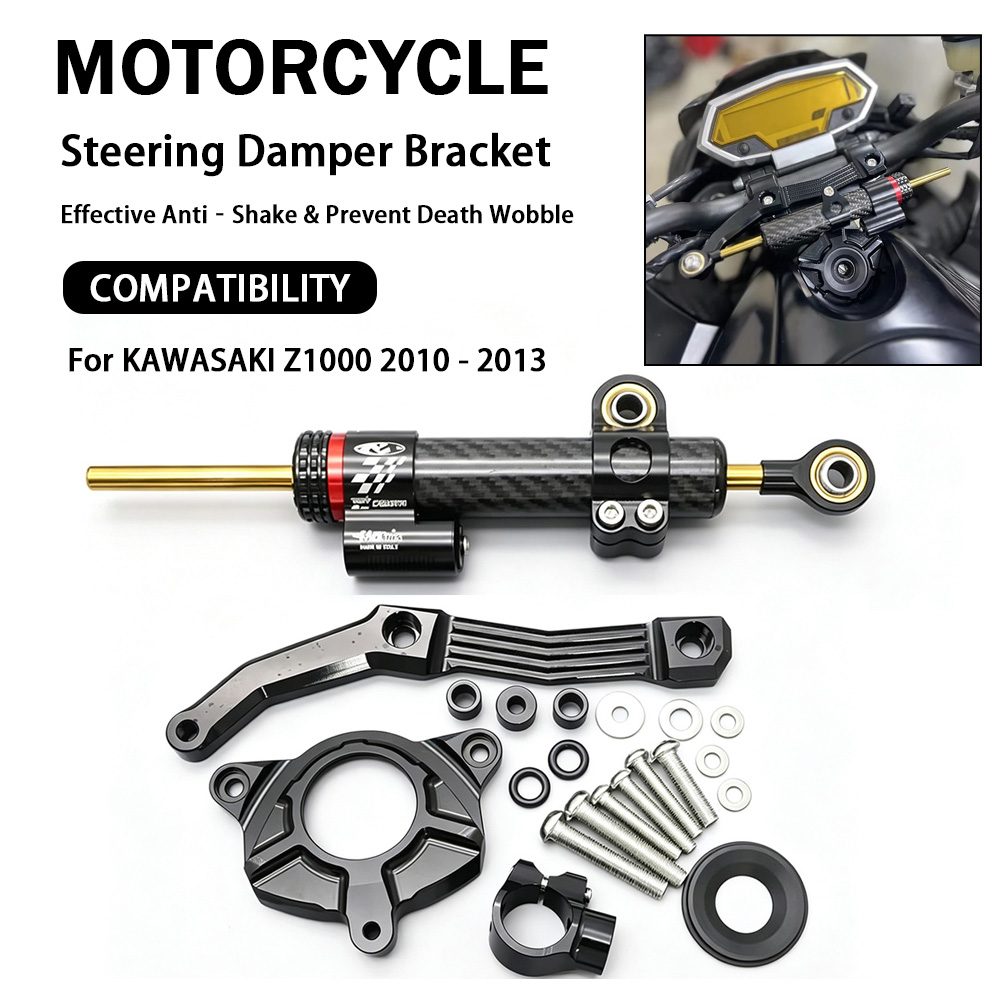Steering Damper Stabilizer Kit Cnc - Stabilisateur de direction pour moto en