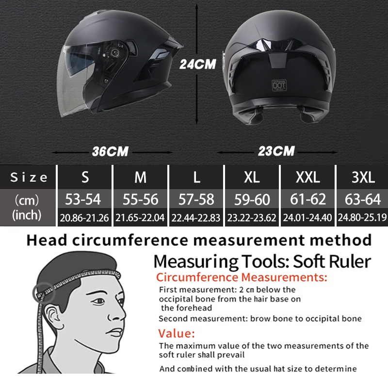 Casque de moto ouvert pour hom - Scooter Helmet Set avis et prix